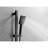 Bathroom Shower System In Matte Black With Efficient Water Spray: Head, Hand Shower, Slide Bar, Bodysprays, Arm, Hose, Valve Trim Assembly Components - Head-117417271
