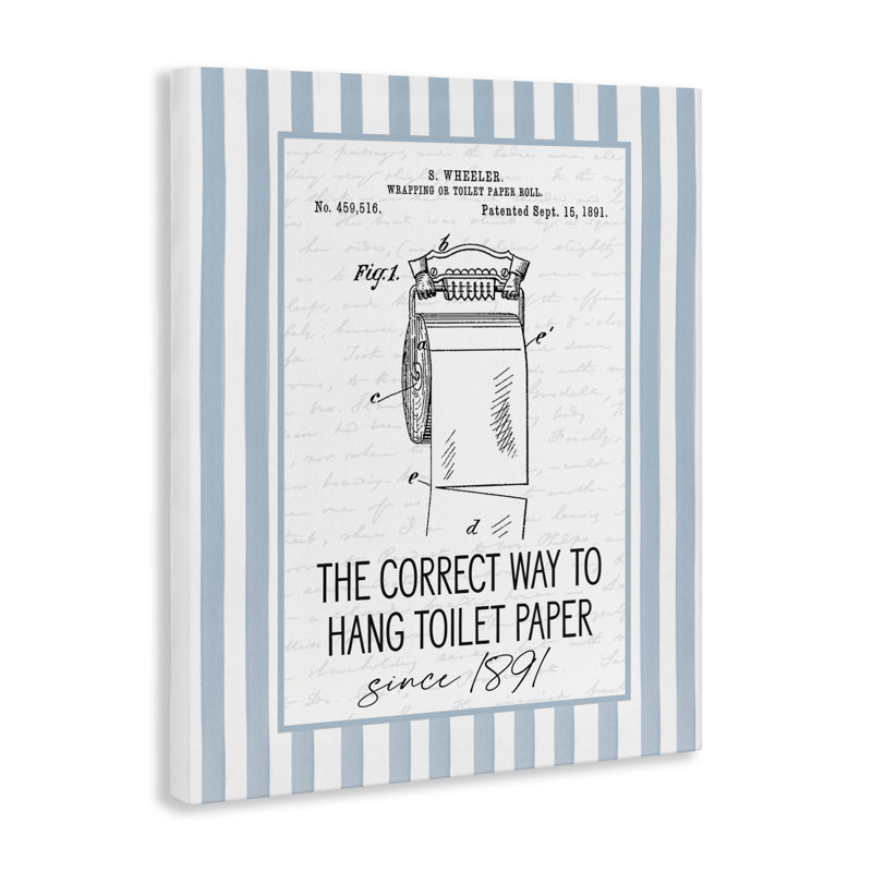 Toile de papier hygiénique Corjust Way, design par lettré et doublé, H 20 po x l 16 po