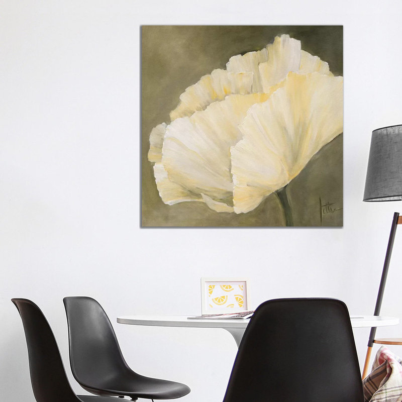 Poppy In White III by Jettie Roseboom - Wrapped Canvas Painting, 93.98 cm H x 93.98 cm W x 3.175 cm D