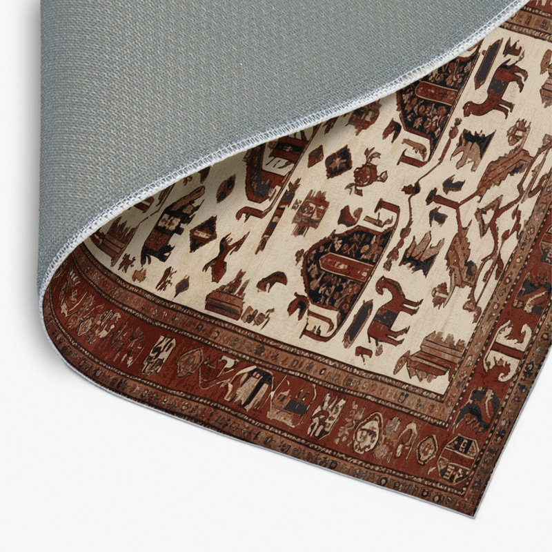 Tapis turc intérieur et extérieur brun, Rectangulaire 2 pi x 3 pi