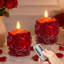 2 bougies sans flamme avec télécommande pour la Saint-Valentin-108808425
