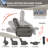 Dual Motor Chenille Power Lift Chair Lay Flat Recliner with Massage and Heating,400LBS-846517734