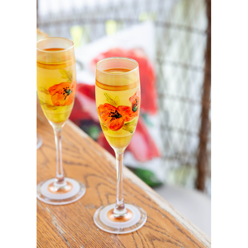 Coquelicot 5,75 oz Flûte à champagne Irven
