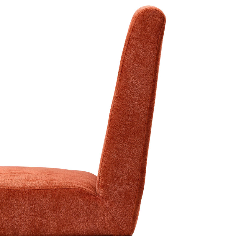 Upholstered Side Chair, Orange, Orange