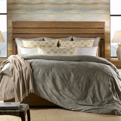 Leaf Duvet Set – Sage Cotton | 1 Duvet Cover + Euro Shams | Inserts Not Included