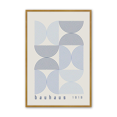 Blue Bauhaus Composition, affiche I dans un cadre