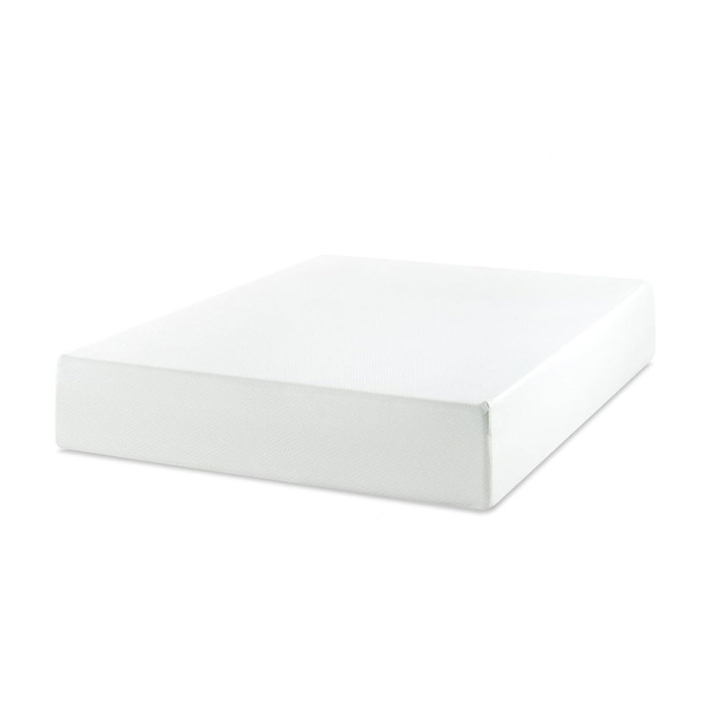 6 matelas en mousse à mémoire de forme avec thé vert, sans fibre de verre, blanc (lit non inclus), 6", Lit double