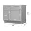 36'' Single Bathroom Vanity Base Only-92410337