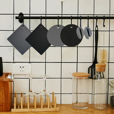 Ensemble de maniques et maniques 6 pièces, coussins et sous-gants en silicone résistant à la chaleur