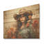 «Western West Floral Wild Cow Gril» - Western sur impression sur bois-1306487040