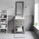 Cronin 24" Carrara White Marble Countertop Bath Vanity with Faucet and Mirror
