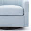 Fauteuil demi-tonneau pivotant bleu ciel Isabelle