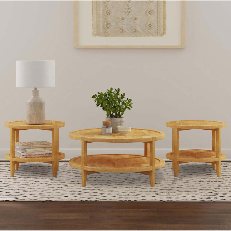 Ensemble de tables basses 3 pièces Modern Farmhouse