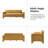 Werts Modern 84" Curved Chenille Sofa-1011137736