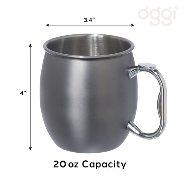  Oggi Stainless Steel Moscow Mule Mug - 20 oz, Copper