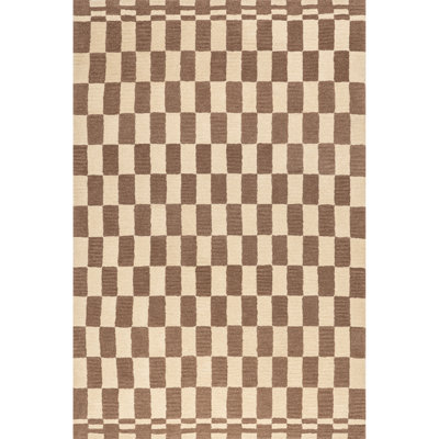 Kia Checkerboard Wool Area Rug