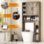 Armoire de rangement Farmhouse au-dessus de la toilette avec 2 portes de grange et 10 tablettes de rangement-949201968