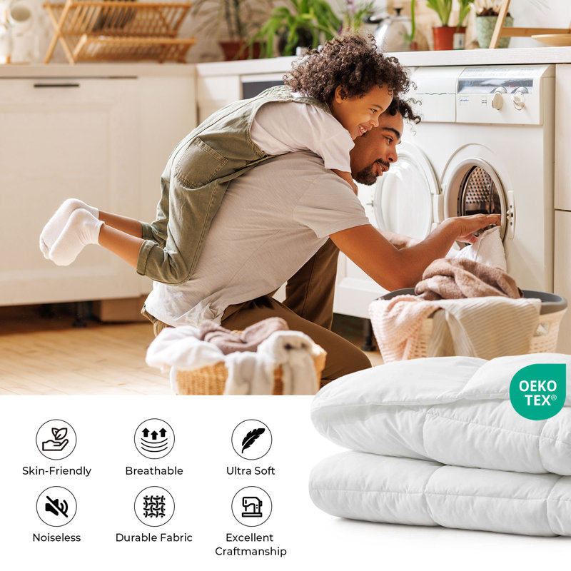 Wayfair Sleep Lightweight Down Alternative Comforter, Full, White