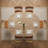 42.5-58.2 Inch Extendable( with Rotating Extension Leaves) Round Dining Table With Storage Shelf For 4-6 People-1252142061