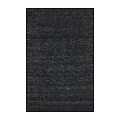 Tapis noir contemporain Ladetto