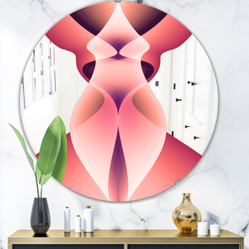 Miroir mural Mid-Century Nebulous Waves 1, H 23,6 po x l 23,6 po