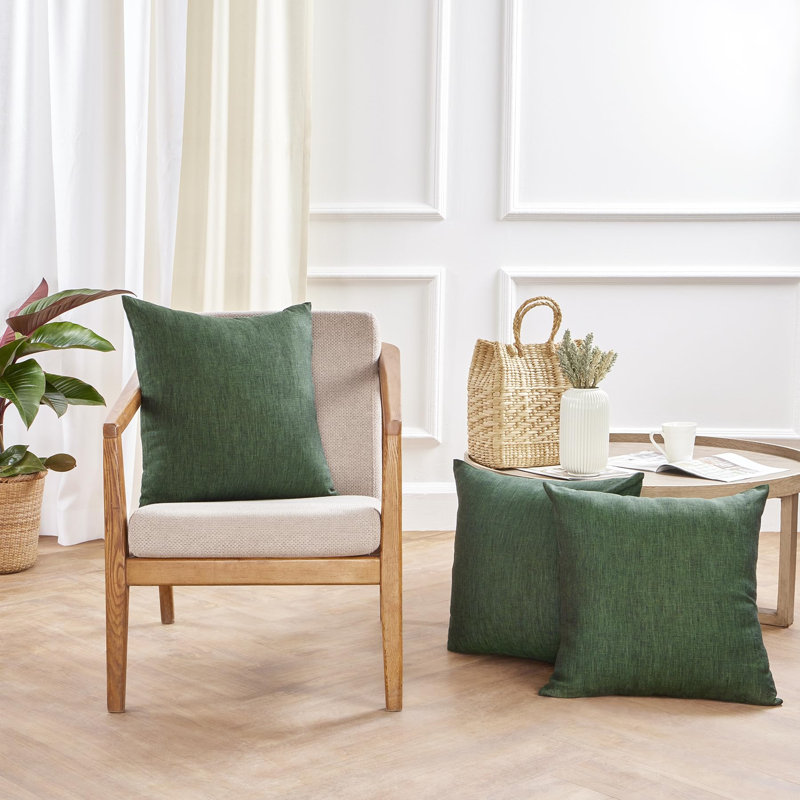 Montauk - 100% Pure Linen Pillow Cover, Forest Green