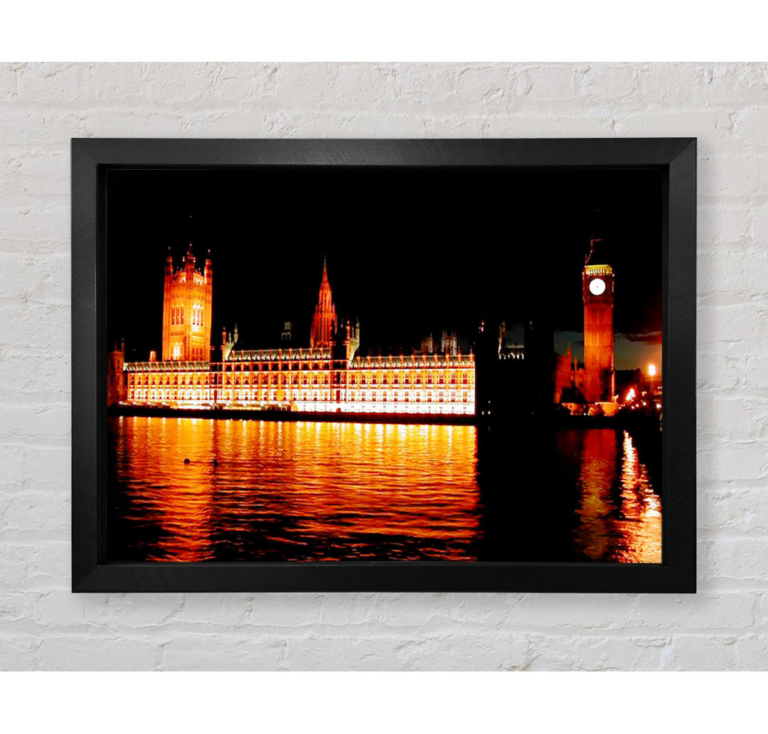 Houses Of Parliament Glow - Einzelne Bilderrahmen Kunstdrucke