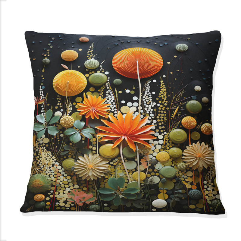 Coussin Orange Mid Century Natures Harmony II - Abstract Midcentury