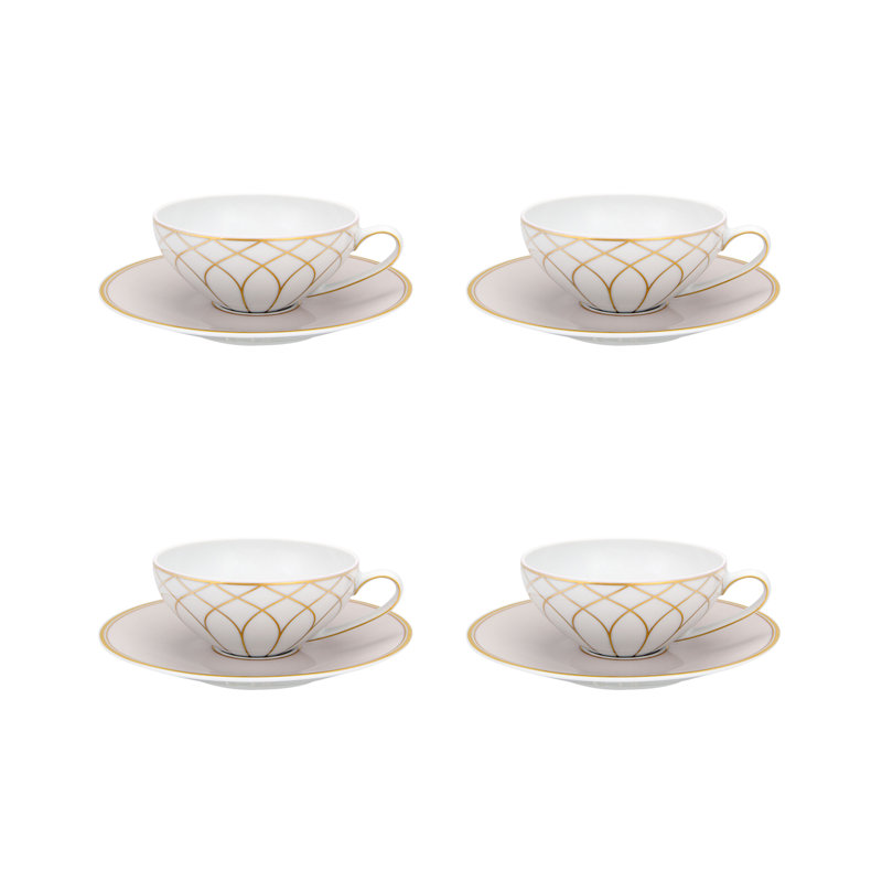 Terrace Porcelain Teacup and Saucer