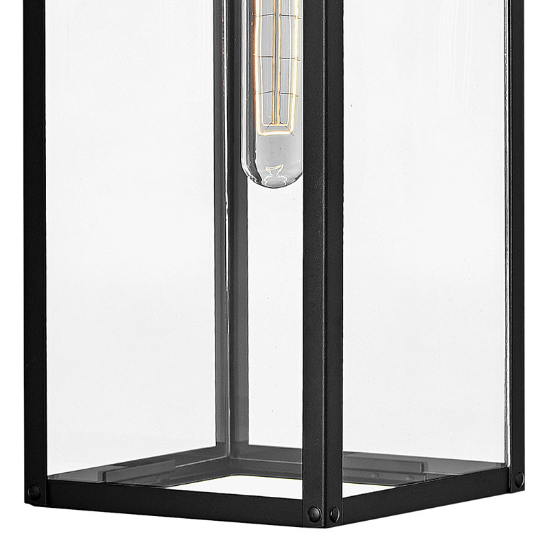 Max 1 - Light Outdoor Wall Lantern, Black, 18.5" H x 6" W x 9" D