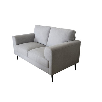 Lin gris avec ressorts ensachés, dossier lâche et coussins de siège serrés, pieds en métal, espace au sol de 7 po, capacité de poids de 440 lb, profondeur de produit 35,49 po, largeur de 60,53 po, hauteur, fil de 77,64 lb,