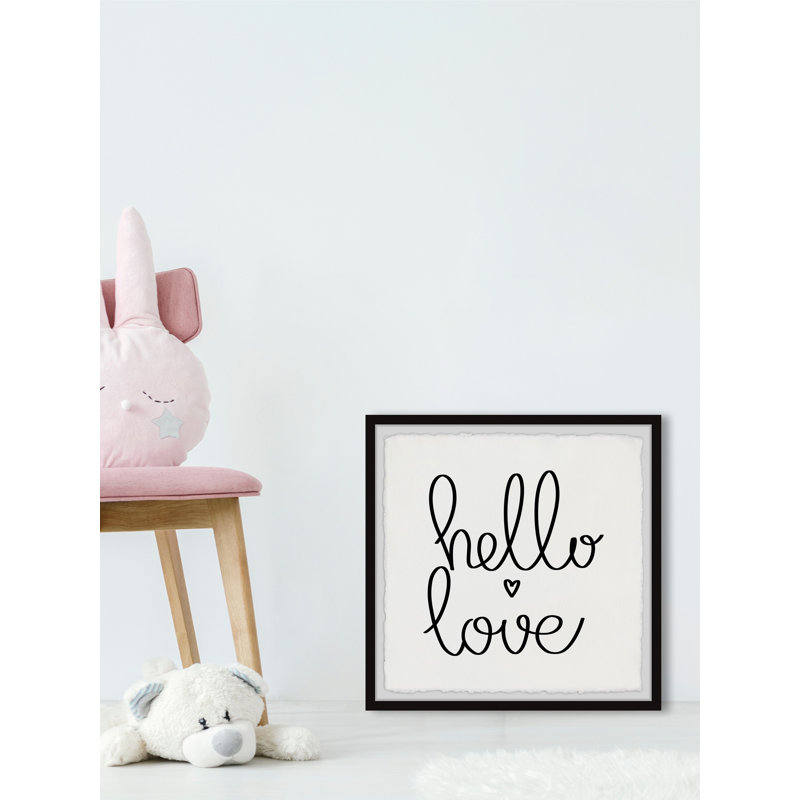 «Bowens Hello Love», reproduction encadrée, H 18 po x l 18 po x 1,5 po