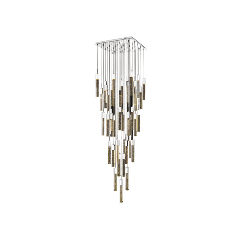 Luminaire suspendu grappe 41 lumières Original Glacier, Chrome, H 174 po x l 36 po x P 36 po