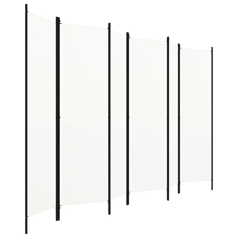 Abdisamad 3 Panel Room Divider, 5, 180cm H x 150cm W, Black
