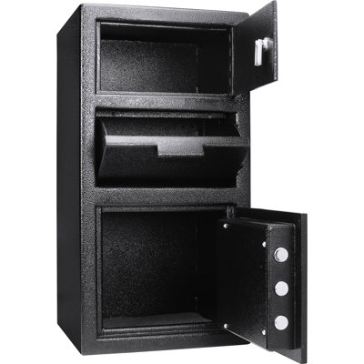 Large Locker Safe With Advanced Security Keypad, 0.72 - 0.78 Cubic Ft, Lock Out Prevention Mode, Solid Steel Structure 115 Lb Package Weight Safe, Digital Keypad Security,