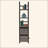 Narrow Space-Efficient Bookcase, 2 Locking Drawers