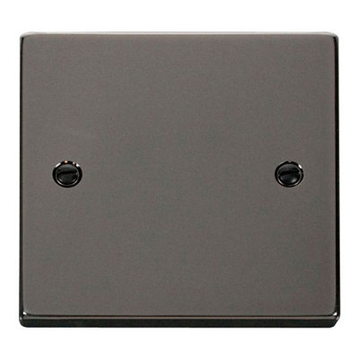 Black Nickel 1 Gang Blank Plate