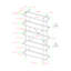 Jessica 92 cm W Steel Etagere Bookcase-376176380