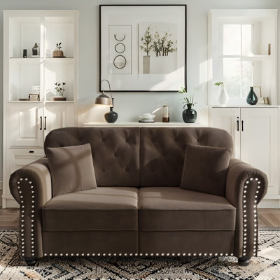 Canapé Chesterfield 63 "en velours