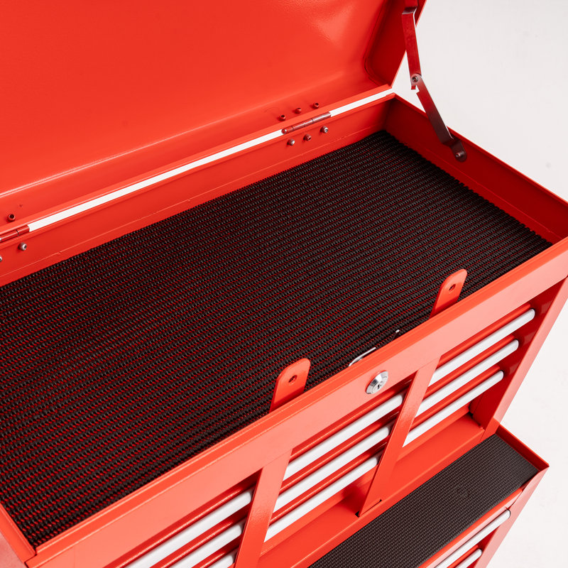 Boaman 8-Drawer Steel Combination Rolling Tool Chest Set, Red