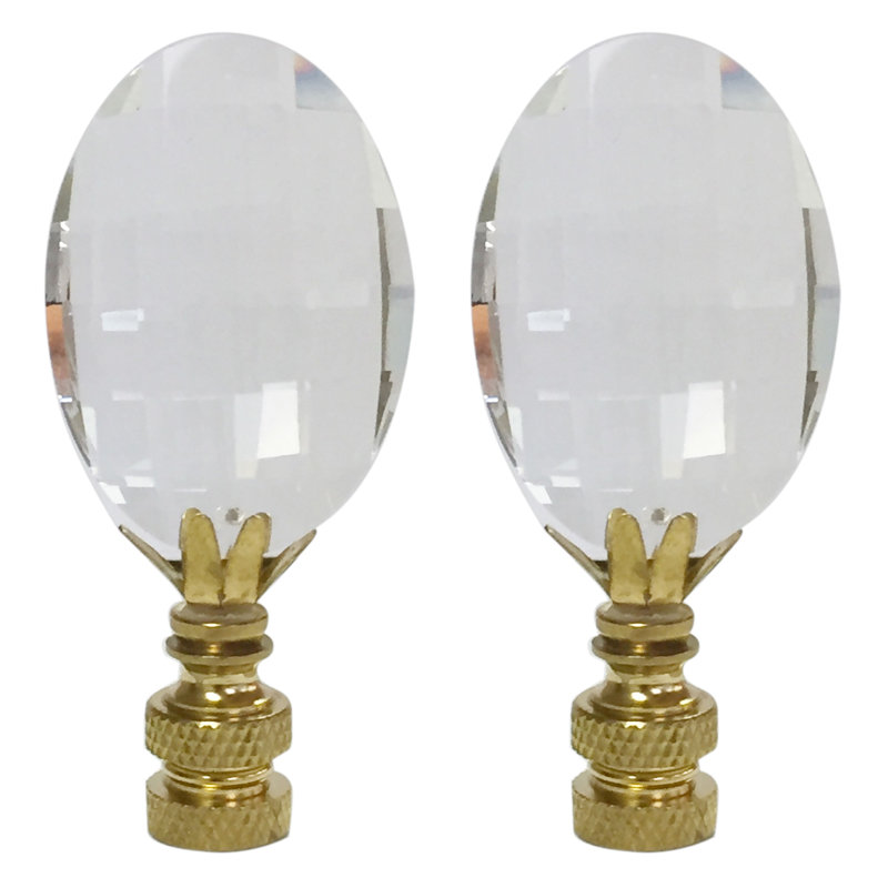 Oval Radiance Cut K9 Crystal Lamp Finial