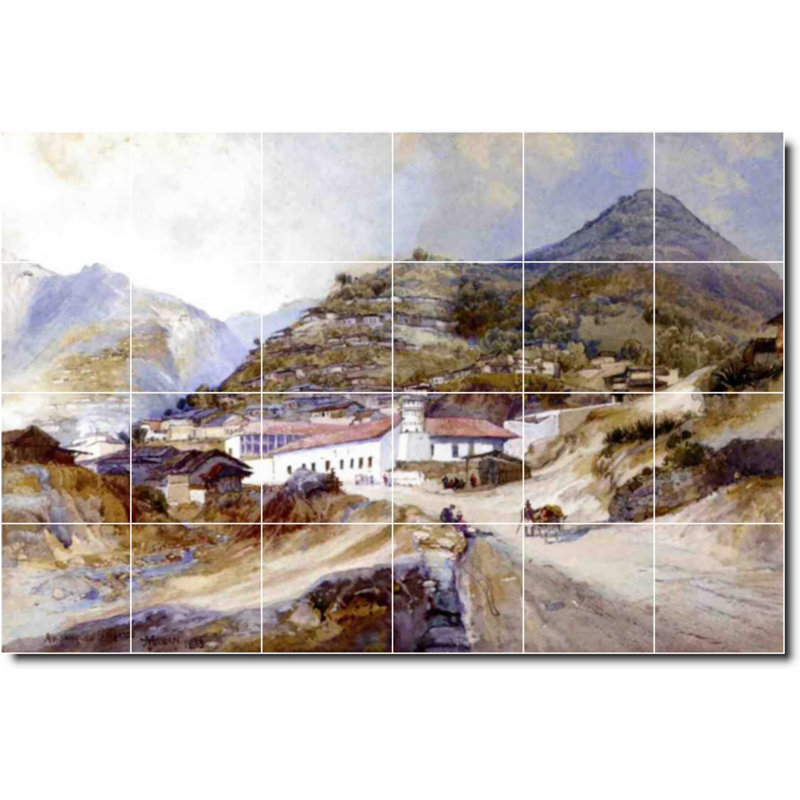 Carreau de céramique décorative 36 po x 24 po 6 po x 6 po, Paysage 06325