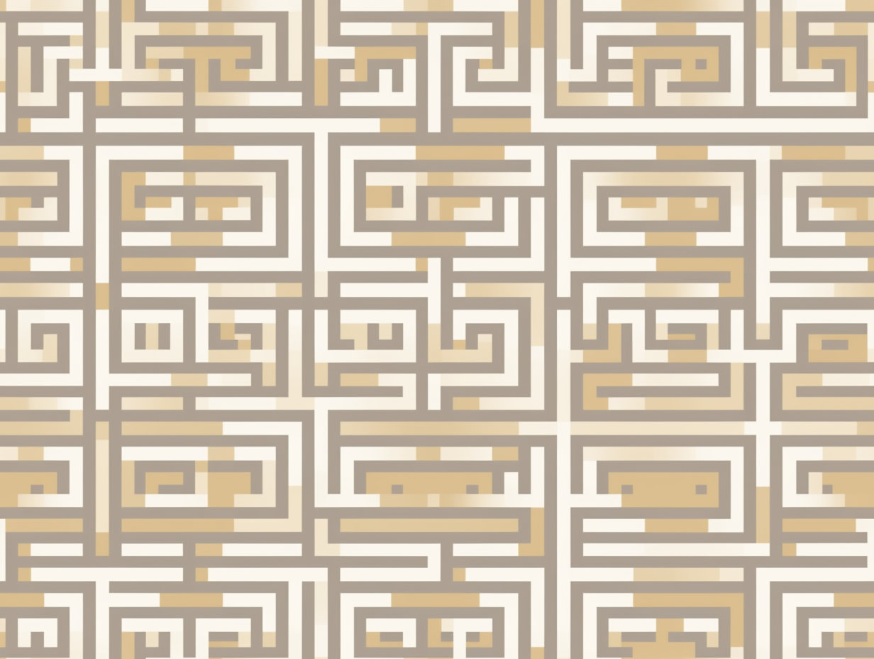 VisionDecor Greek Key Bedding Pattern Duvet Cover Gold Gold/Grey ...