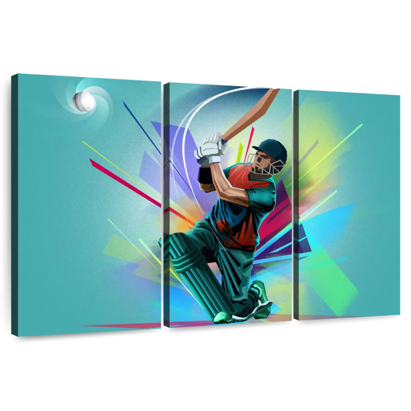 Sireci Cricket Player, 32" H x 50" W