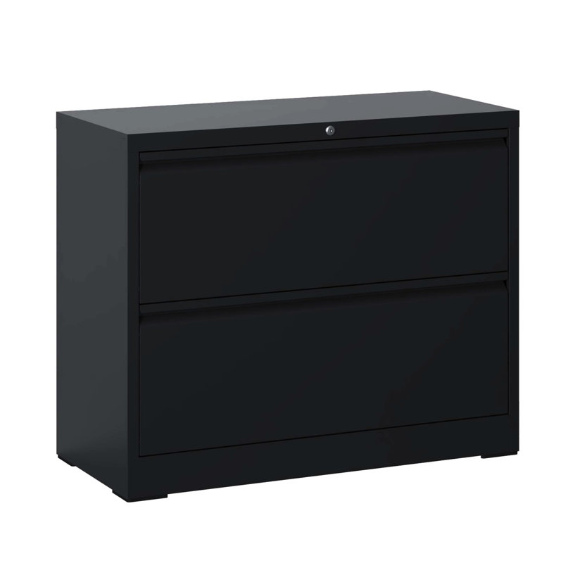 Robuste, 2 classeurs en acier, rangement pour bureau personnel, ouverture de tiroir lisse, capacité de 110 lb, fonctionnalité, organisation facile des dossiers, glissières silencieuses, conception, assemblage
