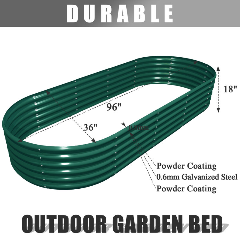 Ruthanna Raised Garden Bed, Green