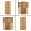 Grand garde-manger moderne en chêne cannelé de 72 pouces de hauteur avec 6 tablettes et 8 supports de porte - rangement de cuisine, l 30 po x P 15,75 po-1035834367