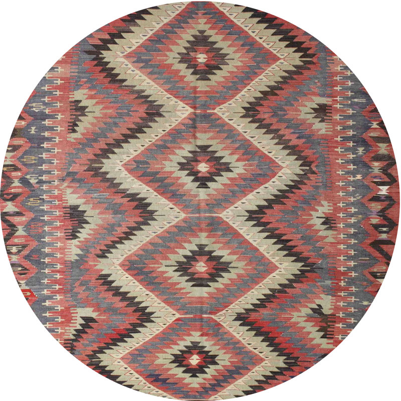 Tapis brun Rheba, Rond 8 pi