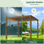 Pergola de terrasse solaire à DEL en aluminium avec toit à persiennes réglable-99151919-105704878