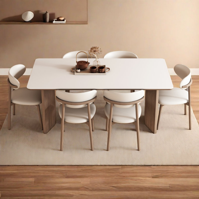 Table de salle à manger moderne et simple familiale, H 29,5 po x L 62,9 po x l 31,4 po